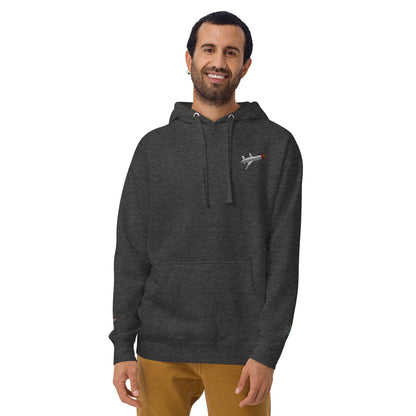 Charcoal Embroidered hoodie 